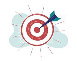 Target with arrow. Goal achieve concept. vector