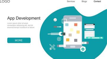 App Development Landing Page vector