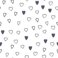 Simple hearts shapes seamless pattern in Scandinavian style. Valentines Day wallpaper. vector