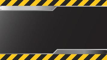 Under construction background with yellow and black warning stripes vector