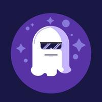 Cool and cute ghost vector character