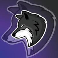 logotipo del emblema del lobo. plantilla de logotipo de juegos de deportes electrónicos. vector