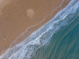 Aerial photography of the sea, beaches and waves photo