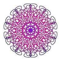 Mandala. Round gradient mandala on a white isolated background. vector