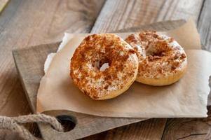 Two donuts closeup photo