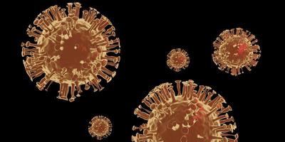 Coronavirus Covid-19 outbreak and coronaviruses influenza background as dangerous flu strain cases as a pandemic medical health risk concept with disease cell as a 3D render photo
