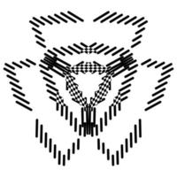 Abstract vector design in black color. Perfect for corporate, background, t-shirt, and so on.