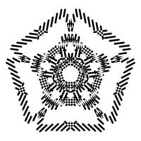 Abstract vector design in black color. Perfect for corporate, background, t-shirt, and so on.