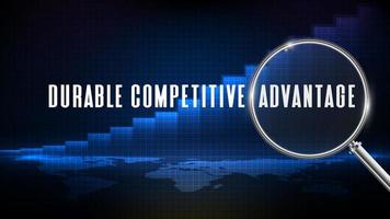 abstract futuristic technology background of durable competitive advantage text vector