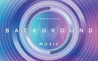 Blue and purple color gradients and neon circle shapes, can be used for modern background music. vector