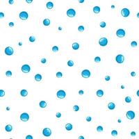 Water bubbles seamless pattern on a white background. vector
