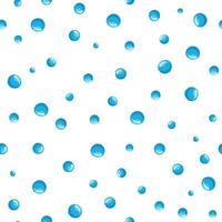 Water bubbles seamless pattern on a white background. vector