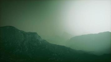 morning fog in mountain of Afghanistan video