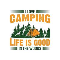 Live Love Camp - Camping T Shirt Design vector