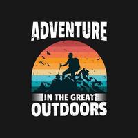 Adventure in the Great Outdoors T-Shirt Design vector