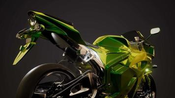 moto sport bike en estudio oscuro con luces brillantes video