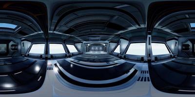 vr360 view of spaceship interior video