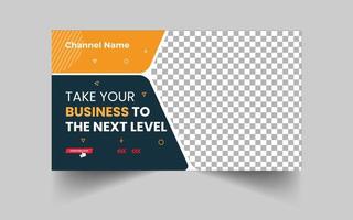 Digital marketing agency and corporate Video thumbnail or web banner template vector