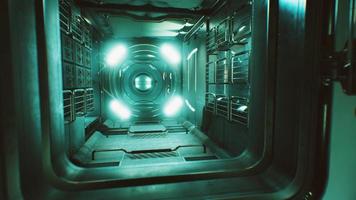 dark space ship futuristic interior video