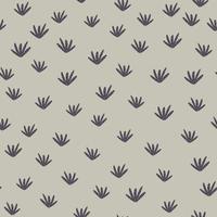 Random abstract seamless pattern with little grey foliage print. Light grey background. Simple backdrop. vector
