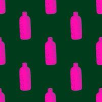 Cosmetic bottle seamless pattern. Background for spa. vector