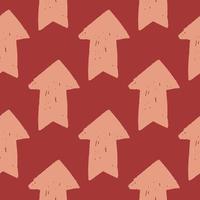 Arrow seamless pattern. Red arrows pattern illustration. vector