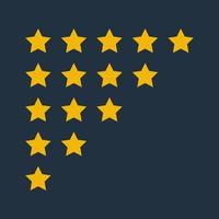 Five Stars Customer Product Rating Review vector