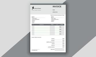 Invoice template, Invoicing quotes, money bills or price invoices and payment agreement design templates vector