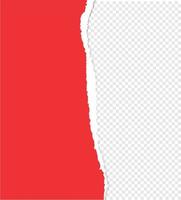 The design of a RED piece of paper in falf. Vector illustration and background.