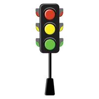 Illustration of traffic light cartoon vector