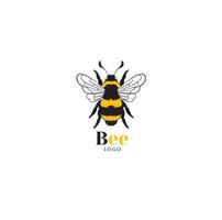 An abstract outline bee logo, simple and modern vector