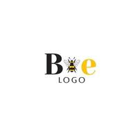 An abstract outline bee logo, simple and modern vector