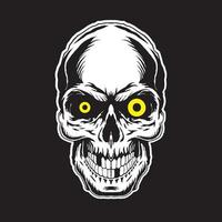 Skull logo, icon or skull illustration, vector of skeleton.