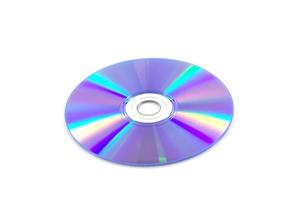 Aislar disco DVD sobre fondo blanco. foto