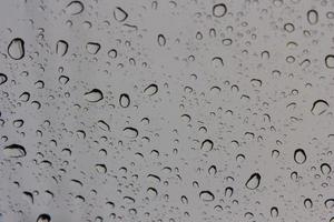 Water drops on glass nature background photo