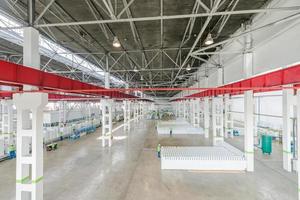 production of refrigerators at the factory. finished forms of refrigerators parts in the factory photo