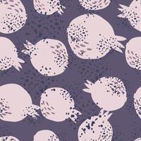Pomegranates wallpaper in Scandinavian style on grunge background. Creative pomegranate fruit seamless pattern vector