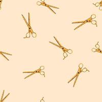 Scissors seamless pattern. Retro salon background.Vector illustration. vector