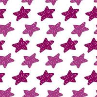 Stars seamless pattern. Hand drawn background celebration. vector