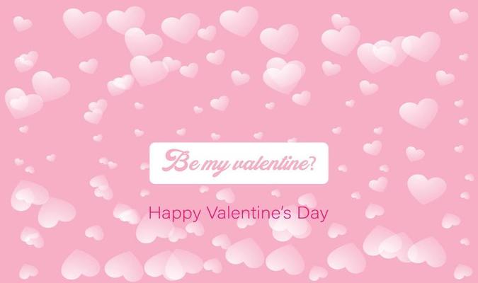 Valentines Day Banner Design On Pink Background Free Vector