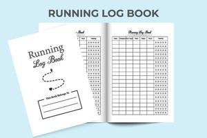 Running notebook interior. Daily exercise tracker log book template. Running notebook template. Journal interior. Exercise planner template. Daily running log book interior. vector