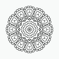 Traditional Arabian mandala and floral pattern. Doodle mandala on a white background. Circular pattern mandala for Coloring pages. Decorative mandala pattern in Arabic style. vector