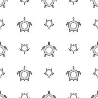 Seamless pattern with Maori sea turtles pattern. Polynesian tribal pattern. Vector