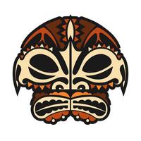 Native New Zealand. Maori. Tattoo on the face. Mask. Vector