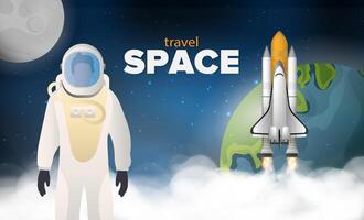 Travel space - screenshot thumbnail vector