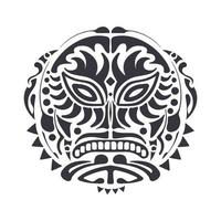 Maori mask for tattoo design vector