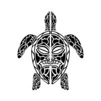 Maori turtle tattoo design. Isolated. Vector. vector