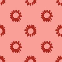 Seamless pattern with small red flowers. Decorative floral backdrop vector