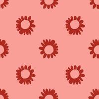 Seamless pattern with small red flowers. Decorative floral backdrop vector