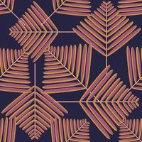 patrón tropical vintage. hojas de palma fondo botánico transparente. vector